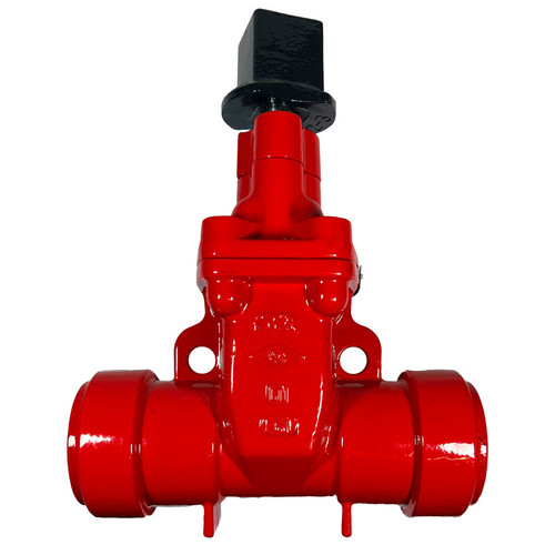 Midland Metal 9640RT6 Gate Valve with OP Nut, 6 in Nominal, RT x RT, Ductile Iron Body