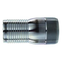 Buchanan Rubber CNT-150-SP Combination King Nipple, 1-1/2 in Hose Barbed x 1-1/2 in MPT, Steel, Zinc-Plated