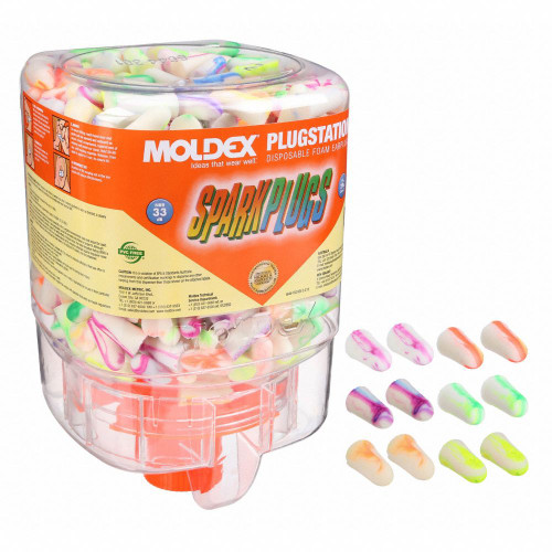 Moldex 6644 Sparkplugs Plugstation Disp Pack (1500 Per Cs) (250 Pairs)
