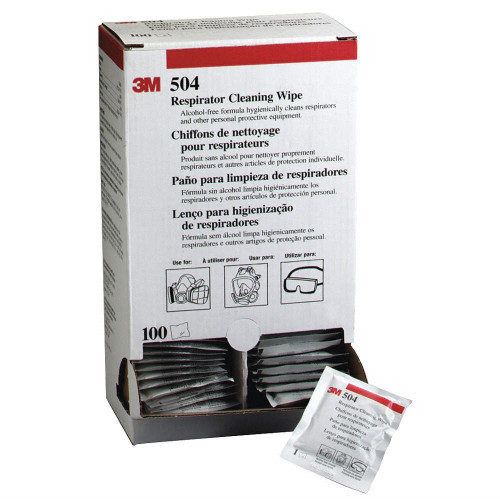3M Respirator Wipes,Non-Alcohol,PK100 504