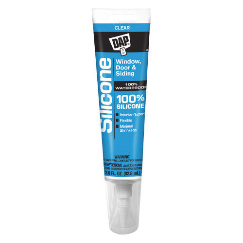 Dap 753 100% Silicone W&D Clear2.8 Oz (6 EA)