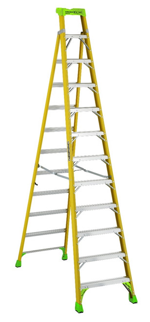 LOUISVILLE Stepladder,Fiberglass,375 lb.,IAA,12 ft. FXS1412HD