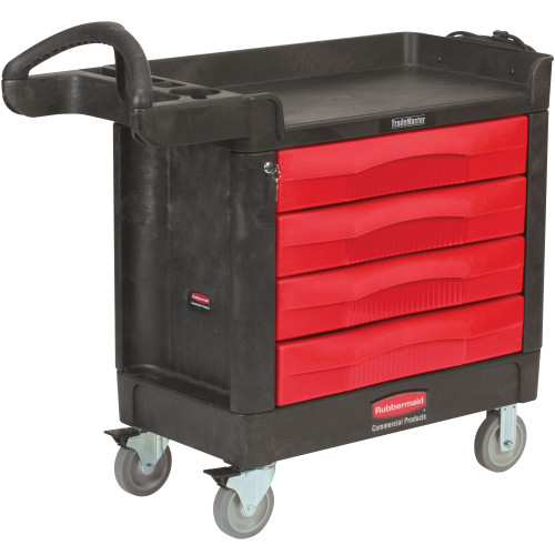 RUBBERMAID Trade Cart/Service Bench,Black,500 lb. FG451388BLA