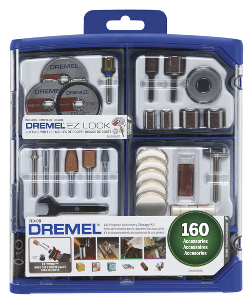 Dremel 710-08 160 Pc Access Kit W/ Plastic Storage Case