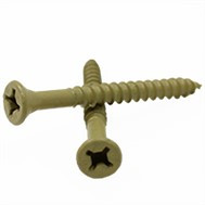 #8 x 1-5/8" Drywall Screw W/Acr, Tan, Sq Drive, Qty 100