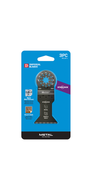 Milwaukee IBSL340-3 Imperial Blades IBSL340-3 Starlock 1-3/4" Standard Metal Blade, 3PC