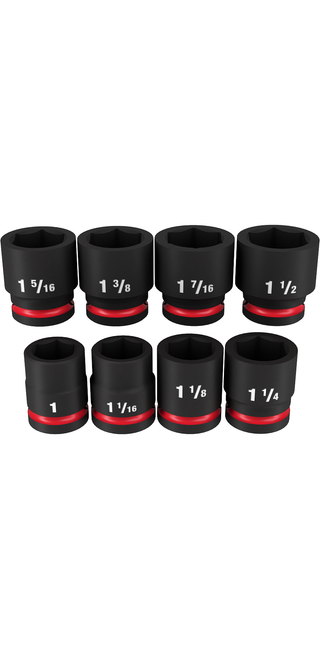 Milwaukee 49-66-7017 8PC SHOCKWAVE Impact Duty 3/4" Drive SAE Standard 6 Point Socket Set