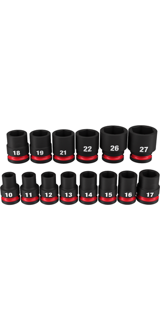 Milwaukee 49-66-7013 14PC SHOCKWAVE Impact Duty 1/2" Drive Metric Standard 6 Point Socket Set
