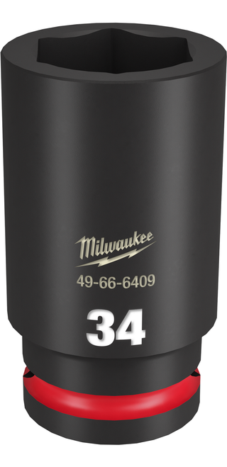 Milwaukee 49-66-6409 SHOCKWAVE Impact Duty 3/4" Drive 34MM Deep 6 Point Socket