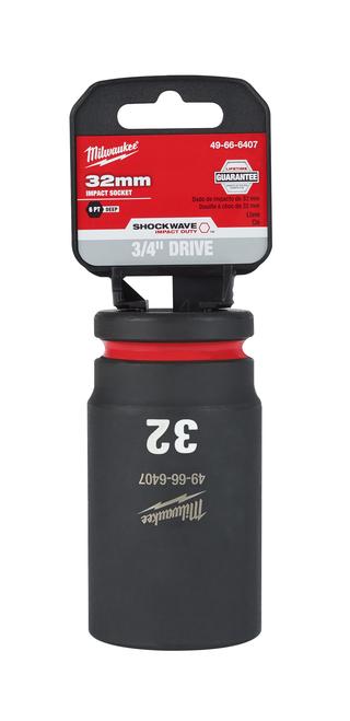 Milwaukee 49-66-6407 SHOCKWAVE Impact Duty 3/4" Drive 32MM Deep 6 Point Socket