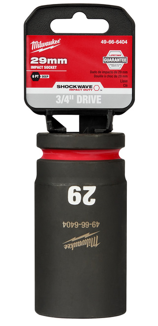 Milwaukee 49-66-6404 SHOCKWAVE Impact Duty 3/4" Drive 29MM Deep 6 Point Socket