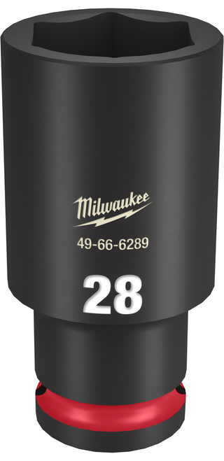 Milwaukee 49-66-6289 SHOCKWAVE Impact Duty 1/2" Drive 28MM Deep 6 Point Socket