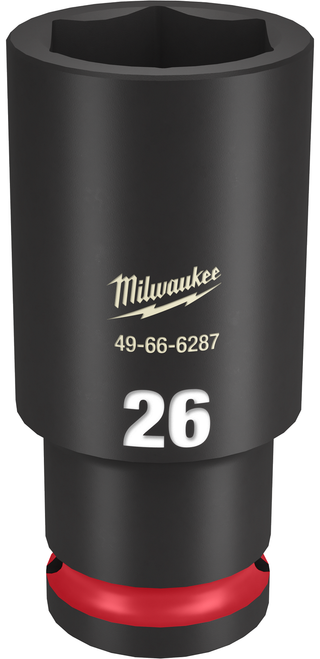 Milwaukee 49-66-6287 SHOCKWAVE Impact Duty 1/2" Drive 26MM Deep 6 Point Socket