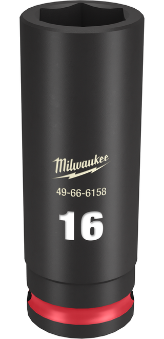 Milwaukee 49-66-6158 SHOCKWAVE Impact Duty 3/8" Drive 16MM Deep 6 Point Socket