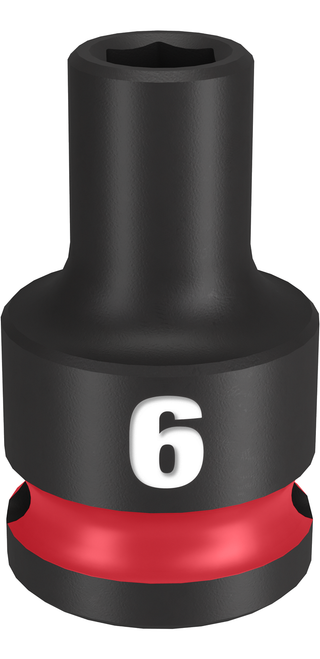 Milwaukee 49-66-6130 SHOCKWAVE Impact Duty 3/8" Drive 6MM Standard 6 Point Socket