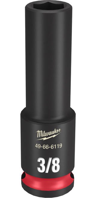 Milwaukee 49-66-6119 SHOCKWAVE Impact Duty 3/8" Drive 3/8" Deep 6 Point Socket