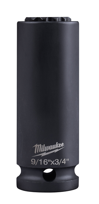 Milwaukee 49-66-5121 SHOCKWAVE Lineman's 12PT 9/16 in. x 3/4 in. 2-in-1 Socket
