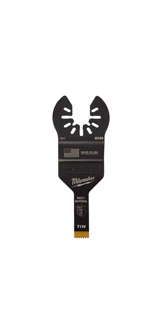 Milwaukee 49-25-1201 OPEN-LOK 3/8" TITANIUM CHARGED Bi-Metal Multi-Material Multi-Tool Blade