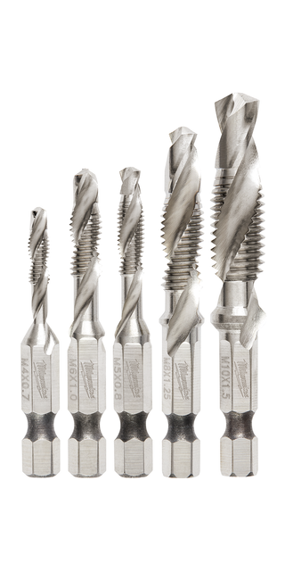 Milwaukee 48-89-4875 SHOCKWAVE 5 Pc. Metric Impact Drill Tap Set