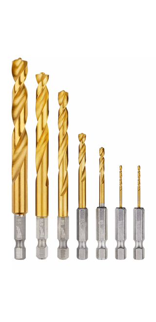 Milwaukee 48-89-4637 SHOCKWAVE RED HELIX Titanium Drill Bit Set - 7pc