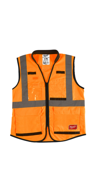 Milwaukee 48-73-5092 High Visibility Orange Performance Safety Vest - L/XL (CSA)