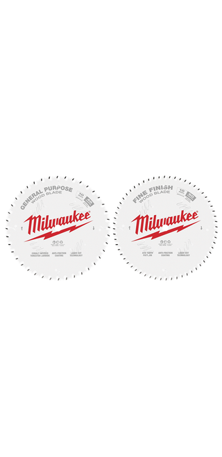 Milwaukee 48-40-1036 10 in. 40T + 60T Two Pack Circular Saw Blades