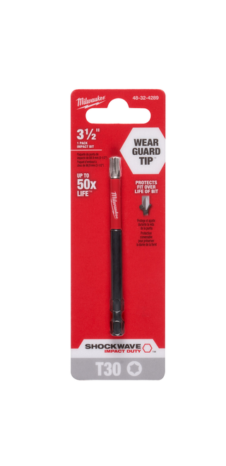 Milwaukee 48-32-4289 SHOCKWAVE 3.5 in. Impact Torx T30 Impact Driver Bit