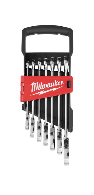 Milwaukee 48-22-9529 7pc Metric Flex Head Ratcheting Combination Wrench Set