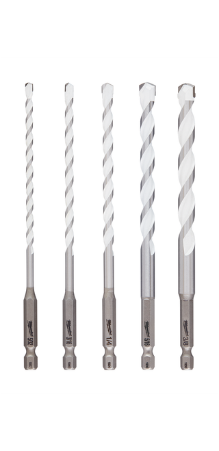 Milwaukee 48-20-8898 SHOCKWAVE Impact Duty Carbide Multi-Material Drill Bit Set - 5PC