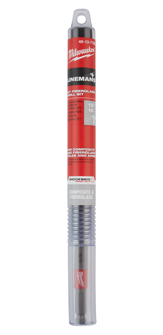 Milwaukee 48-13-7709 15/16"x12" SHOCKWAVE Impact Duty Lineman's Fiberglass Drill Bit