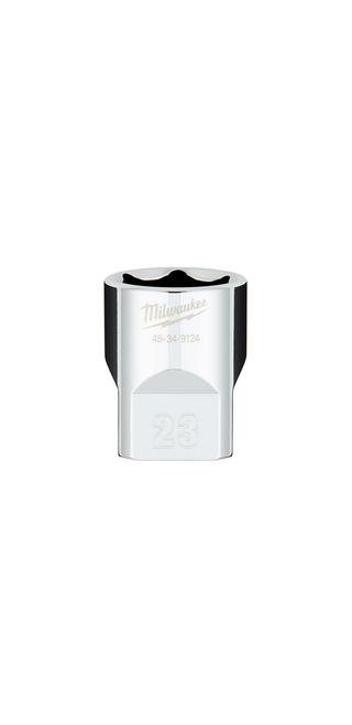 Milwaukee 45-34-9124 1/2 in. Drive 23MM Metric 6-Point Socket with FOUR FLAT Sides