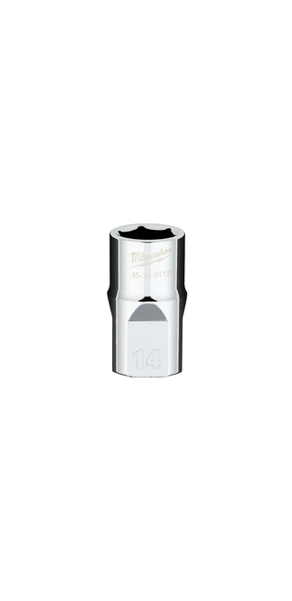 Milwaukee 45-34-9115 1/2 in. Drive 14MM Metric 6-Point Socket with FOUR FLAT Sides