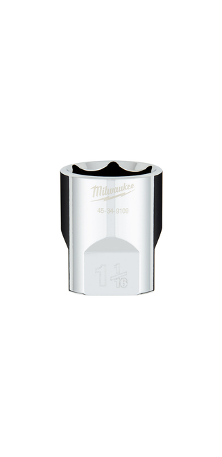 Milwaukee 45-34-9109 1/2 in. Drive 1-1/16 in. SAE 6-Point Socket with FOUR FLAT Sides