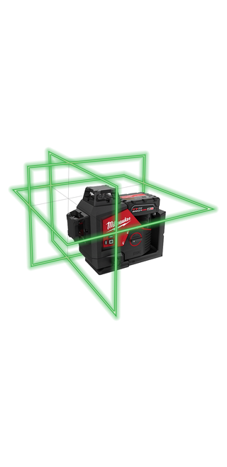 Milwaukee 3632-21 M12 Green 360-Degree 3-Plane Laser Kit