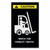 Notrax 194SCW46BL 194 Caution:Watch For Forklift Traffic 4X6 Black