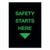 Notrax 194SSH35BL 194 Safety Starts Here Vertical 3X5 Black