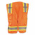 Occunomix ECO-ATRANS-OS Class 2 Solid Vest 2 Tone Zip Close Sm Or