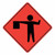 Cortina 07-800-4704-L 48" Vinyl Nonreflective- Flagger Symbol