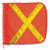 Checkers FS8025-16-O Wrng Whip Repl Flag16"X16"Orangeyel Reflectiv