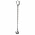 Acco Chain 381GG5 3/8" Single Leg Chain Sling With Grab Hooks 5'