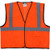 Mcr Safety VCL2MOXL Eco Mesh 2" Slvr Refl Hkloop Frt 3 Pkt Org XL