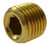 Coilhose Pneumatics PI004 1/4Npt Brass Flush Fit Port Plug-I