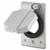 COVER 1G SGL RECP WET LOC VERT 1.56" D GY