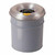 Justrite 26624G 4-1/2 Gallon Gray Cease-Fire Ash And Butt Recept