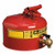 Justrite 7225140 2.5G/9.5L Lab Red W/540Fct