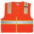 Mcr Safety SURVOL Class 2 Org. Vest 2" Silver/ 3" Lime