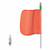 Checkers FS5L-O Wrng Whip5'Light12" Orange Flagplainhex Base