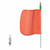 Checkers FS8L-O Wrng Whip8'Light12" Orange Flagplainhex Base