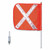 Checkers FS8X-16-O Warning Whip8'16" Orangeflagwhite Xhex Base