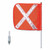 Checkers FS8X-O Warning Whip8'12" Orangeflagwhite Xhex Base